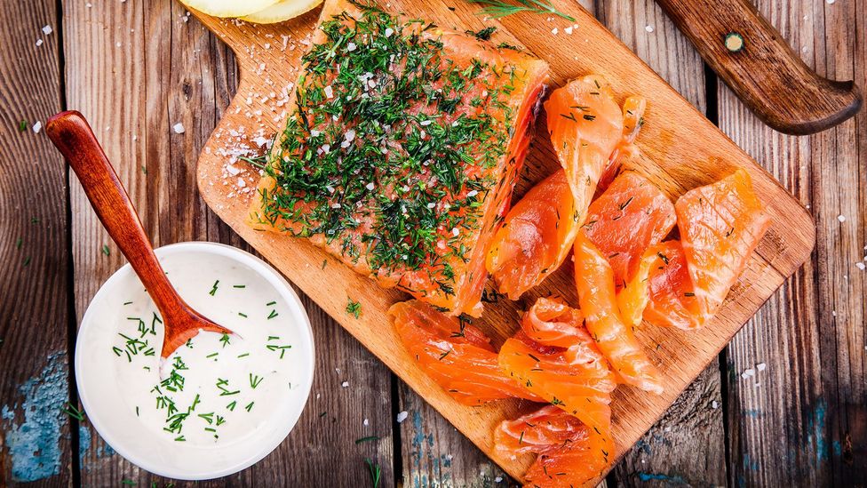 Gravlax is a Scandinavia style of cured salmon with roots in the history of New York City (Credit: wmaster890/Getty Images)